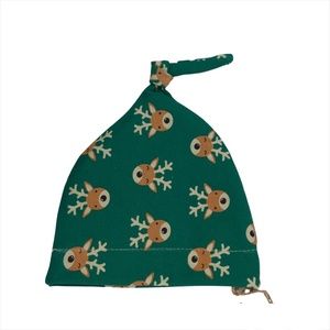 Baby Beanie Green Reindeer Slouchy Beanie Hat 3-6 Mos.